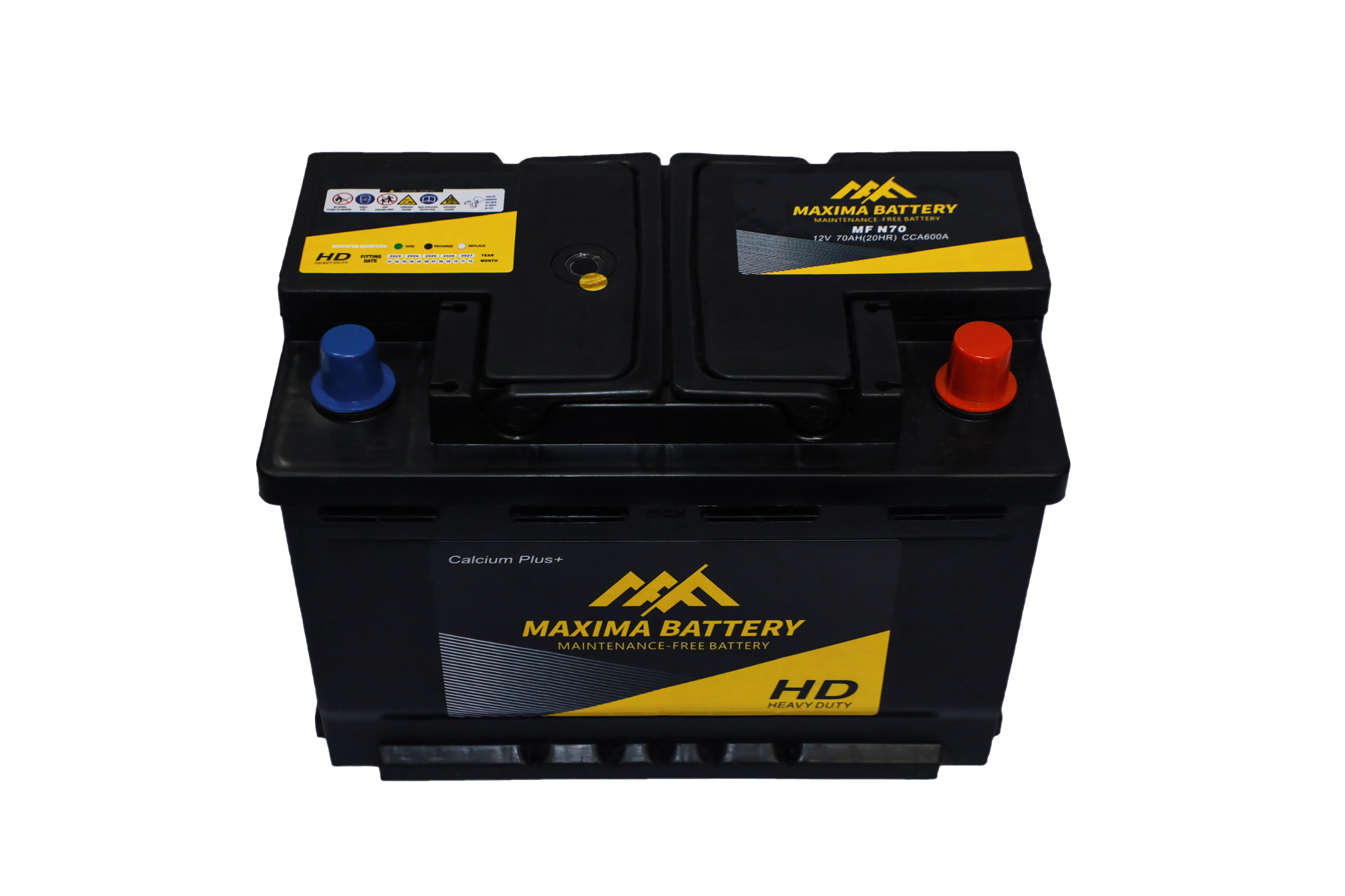 Maxima 70Ah Europe Battery - Front View
